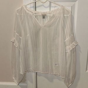 A New Day sheer puff sleeve blouse